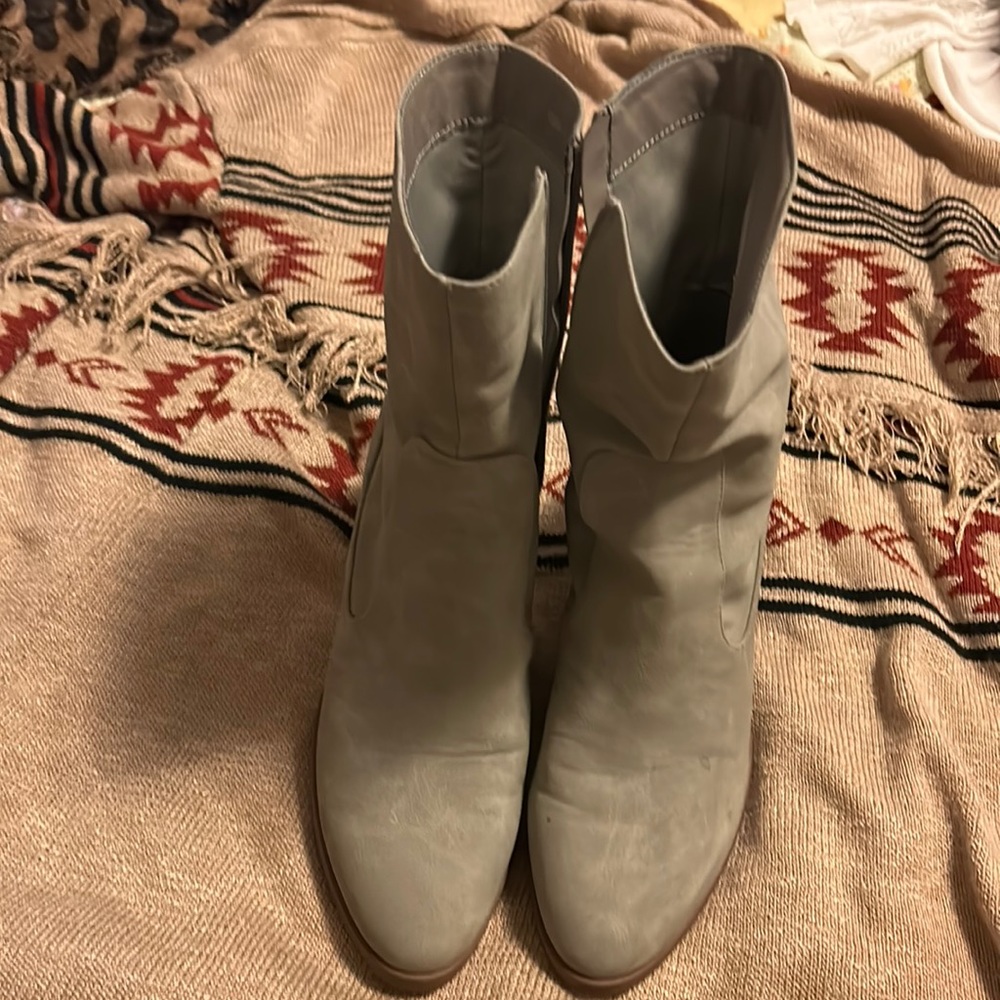Maurice’s grey ankle boots